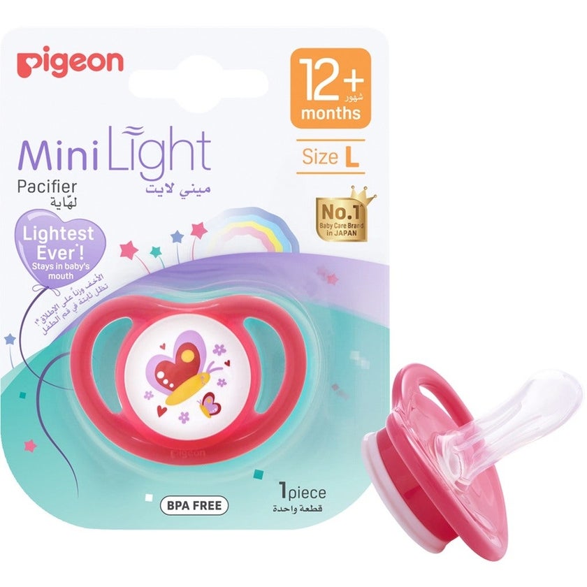 Pigeon Minilight Pacifier For 12+ Months Baby, Size - Large, Girl