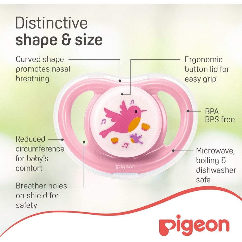 Pigeon Minilight Pacifier For 0+ Months Baby, Size - Small, Girl