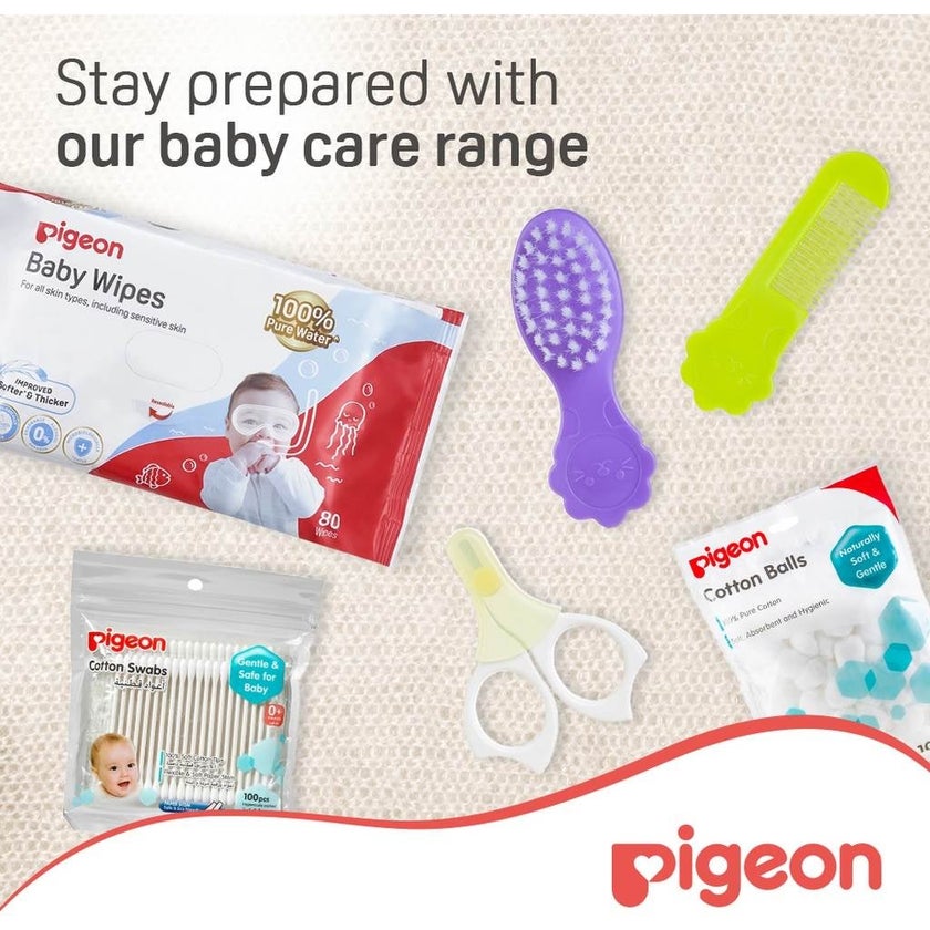 Pigeon 100% Pure Water Baby Wipes Refill, Pack of 80's