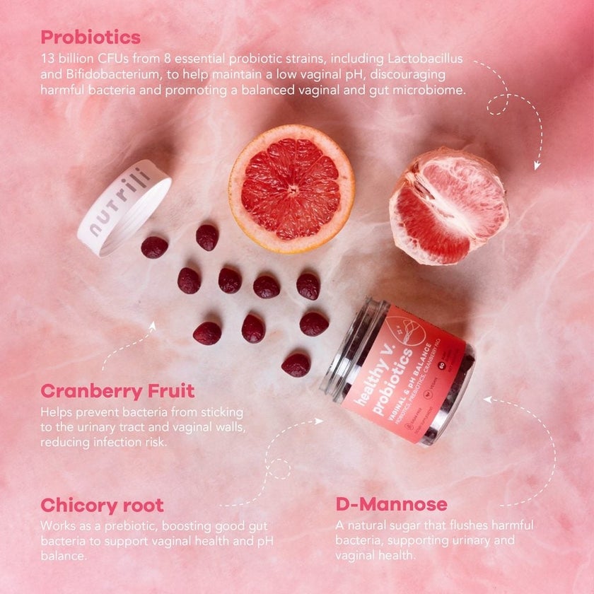 Nutrili Healthy V. Probiotic Adult Gummies For Women, Pack of 60's