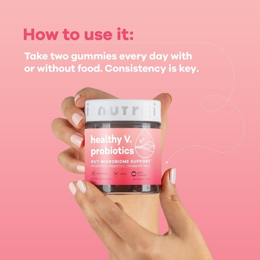 Nutrili Healthy V. Probiotic Adult Gummies For Women, Pack of 60's