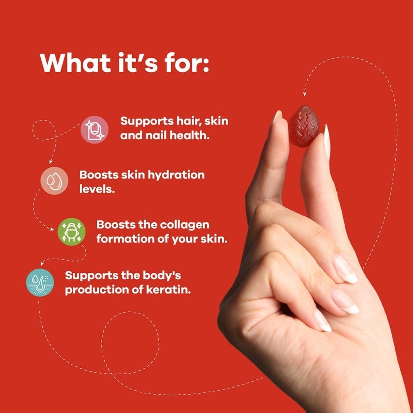 Nutrili Glow & Grow Adult Gummies For Hair, Skin & Nails, Pack of 60's