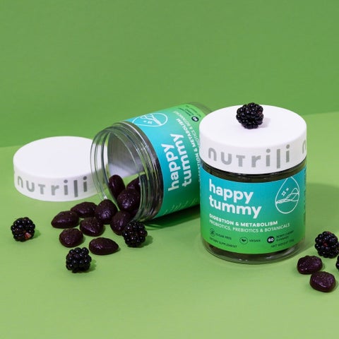 Nutrili Happy Tummy Adult Gummies For Digestion & Metabolism Support, Pack of 60's