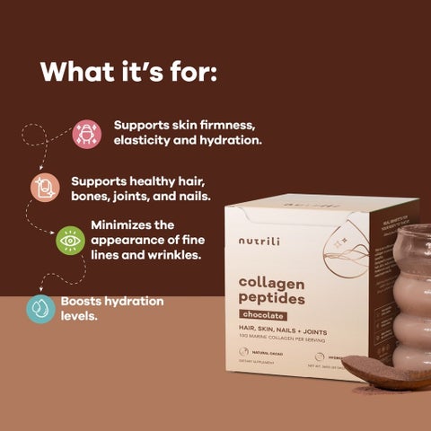 Nutrili Collagen Peptide Sachets, Chocolate Flavor, 24 Sachets
