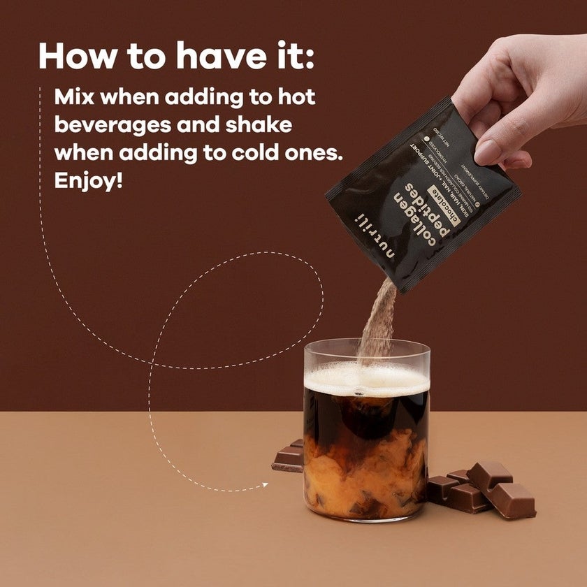 Nutrili Collagen Peptide Sachets - Chocolate Flavor, Pack of 24's