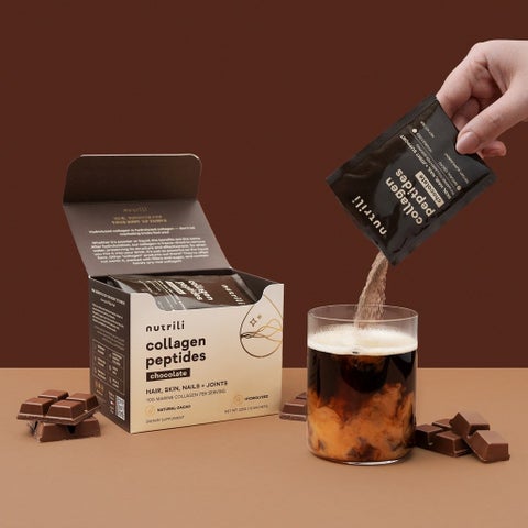 Nutrili Collagen Peptide Sachets, Chocolate Flavor, 24 Sachets