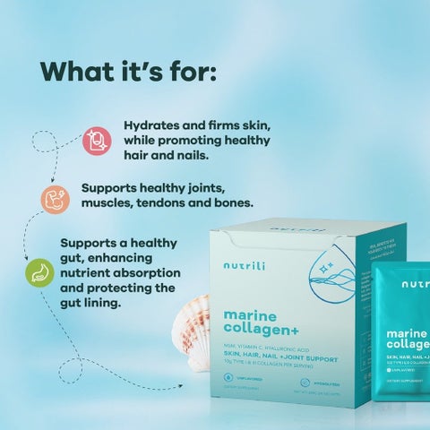 Nutrili Marine Collagen+ Unflavored Sachets, Pack of 24's
