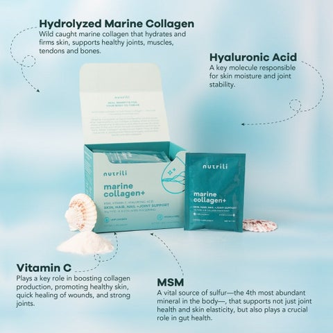 Nutrili Marine Collagen+ Unflavored Sachets, Pack of 24's