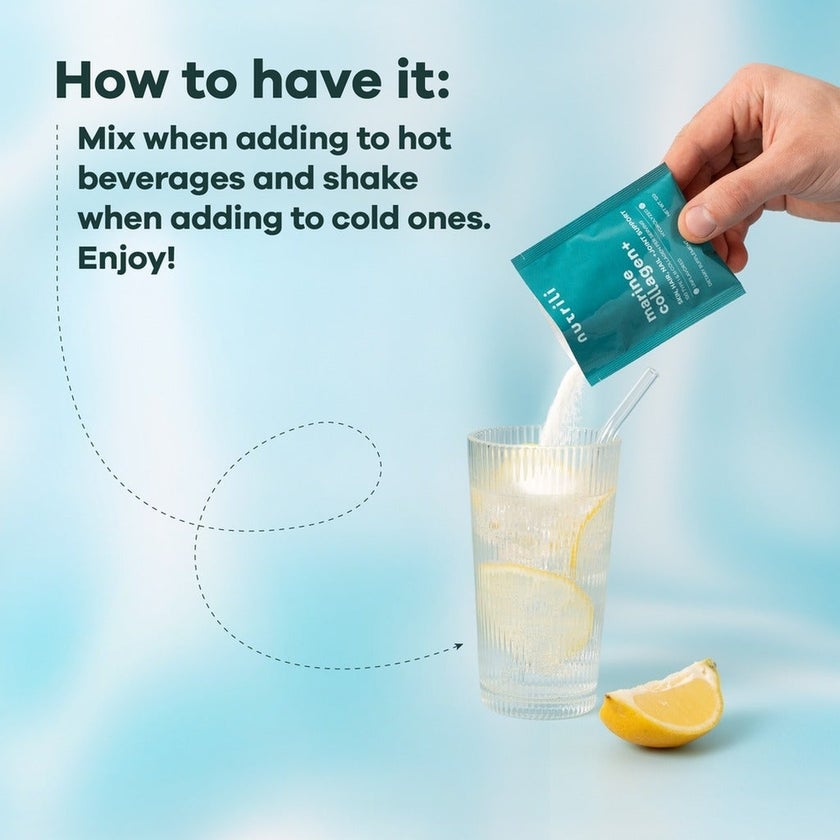 Nutrili Marine Collagen+ Unflavored Sachets, Pack of 24's