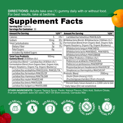 Probulin Total Care Probiotic Gummies, Pack of 30's