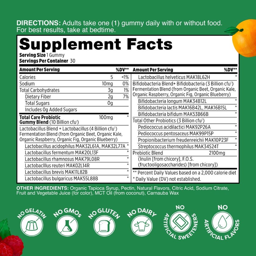 Probulin Total Care Probiotic Gummies, Pack of 30's