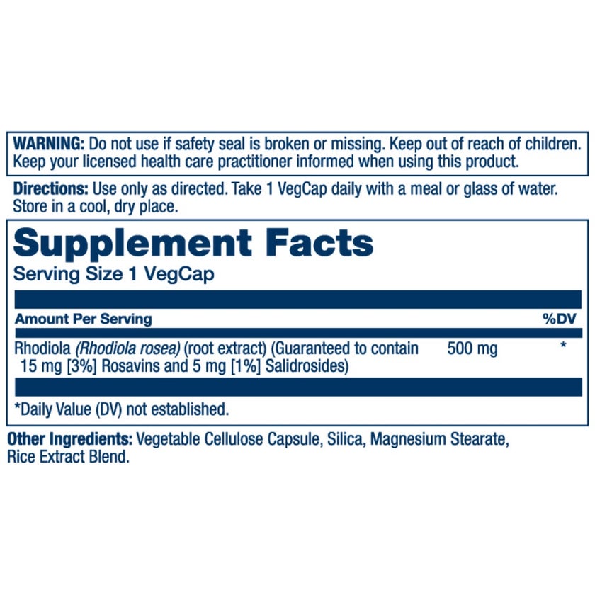 Solaray Super Rhodiola Veg Capsules For Stamina Support, Pack of 60's