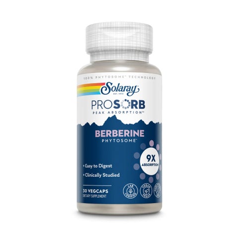 Solaray Prosorb Berberine Phytosome, Diabetic Support - 30 Capsules