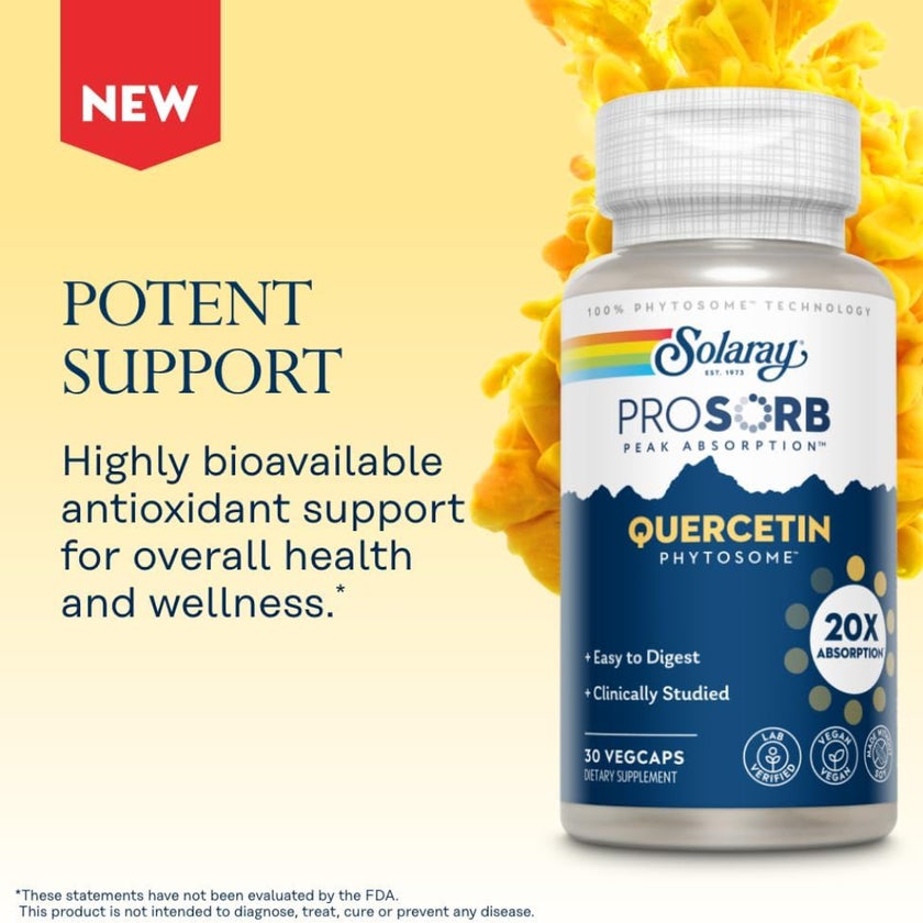 Solaray Prosorb Quercetin Veg Capules For Health Support, Pack of 30's