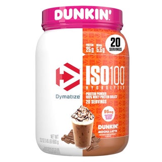 Dymatize ISO 100 Dunkin Mocha Latte Whey Protein Powder 660g