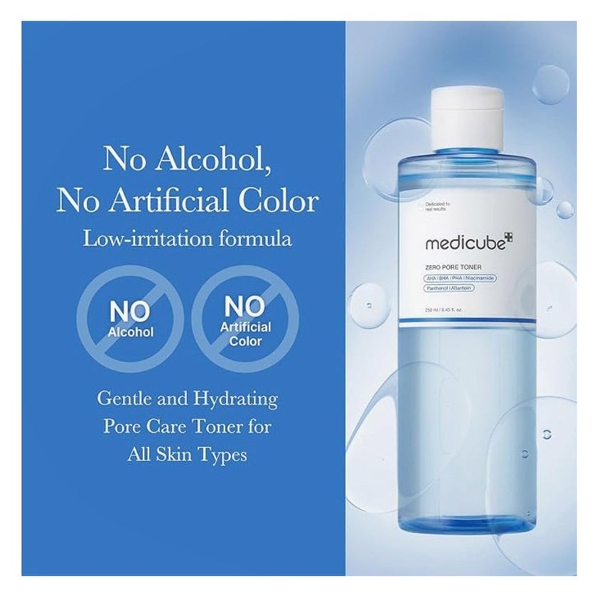 Medicube AHA BHA PHA & Niacinamide Zero Pore Toner 250ml