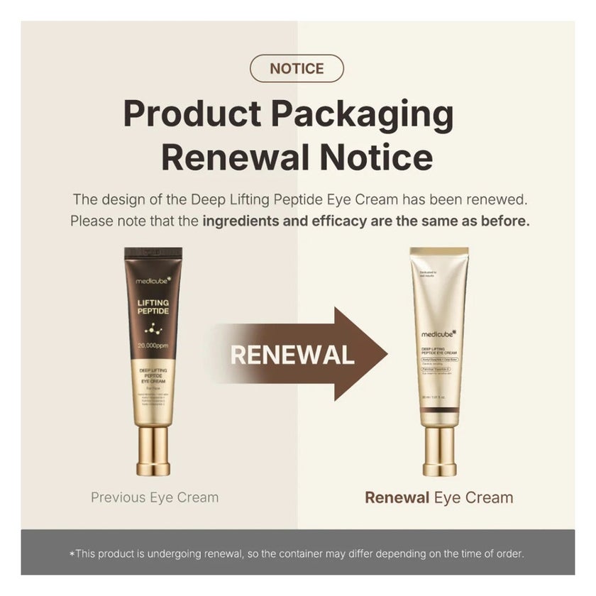 Medicube Deep Lifting Peptide Eye Cream 30ml