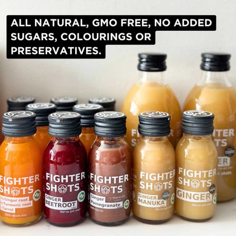 Fighter Shots Ginger & Manuka Honey Shots 60ml - 12 Shots