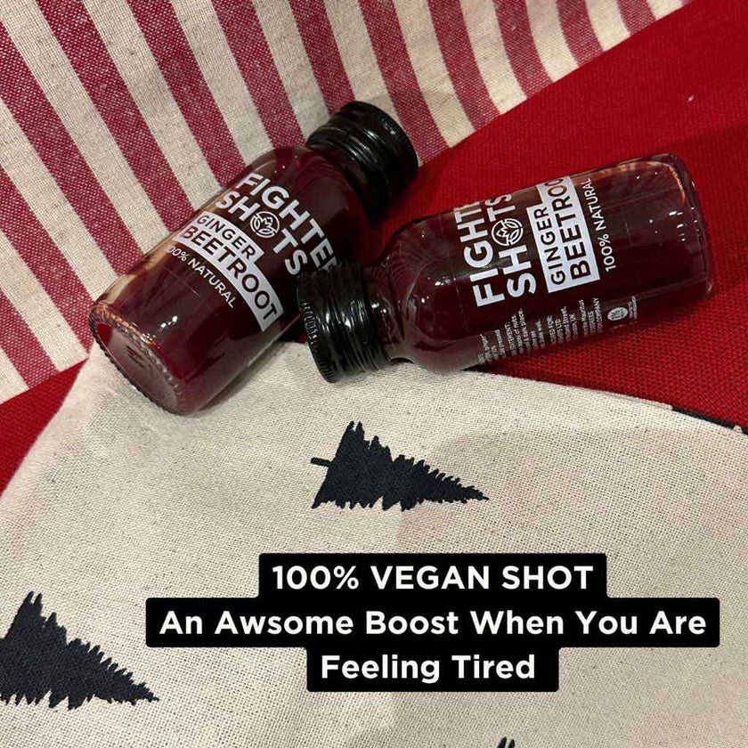 Fighter Shots Ginger & Beetroot Shots 60ml, Pack of 12's