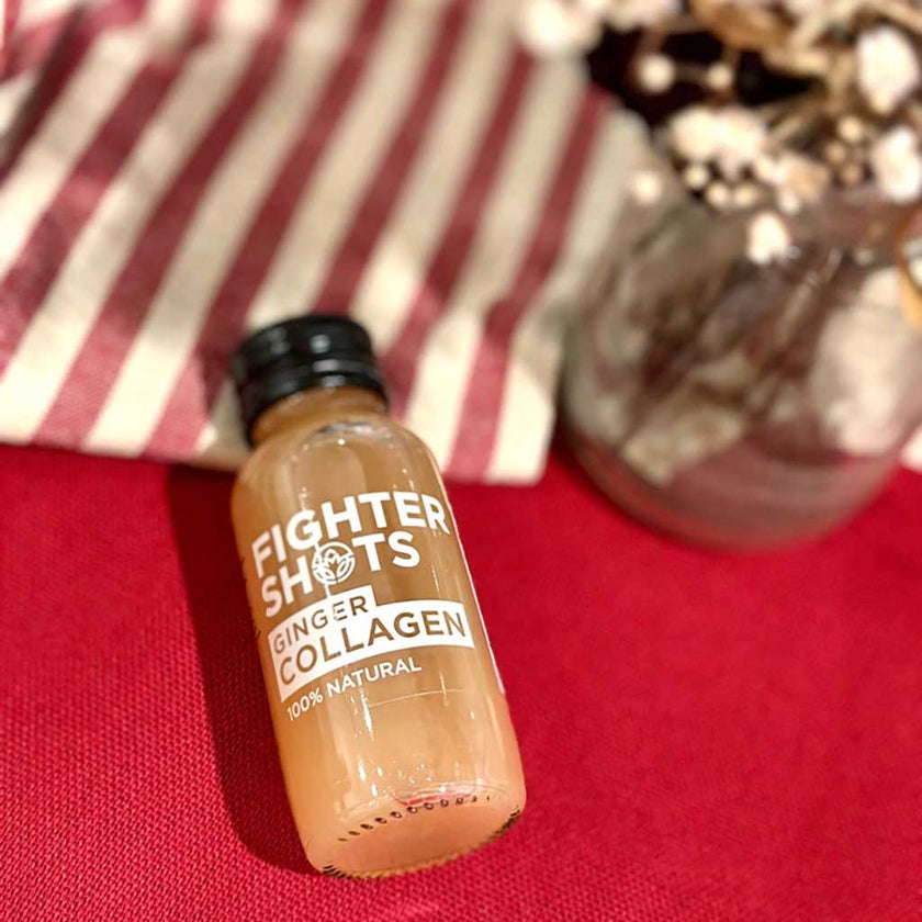 Fighter Shots Ginger & Collagen Shots 60ml, Pack of 12's