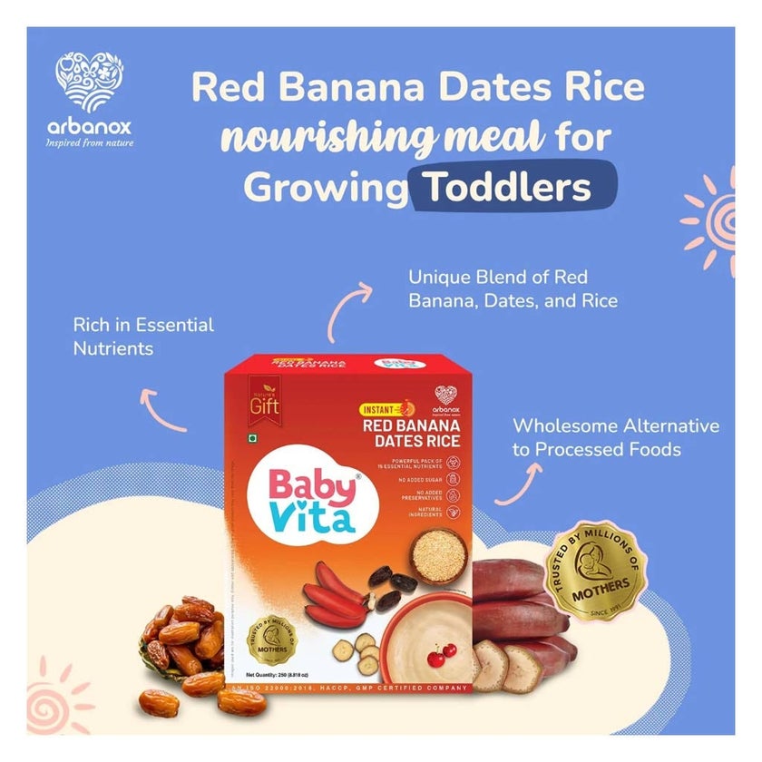 Babyvita Instant Red Banana Dates Rice Mix Powder 300g