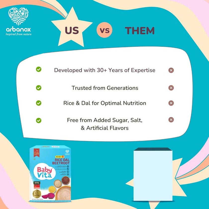Babyvita Instant Rice Daal Beetroot Mix Powder 300g