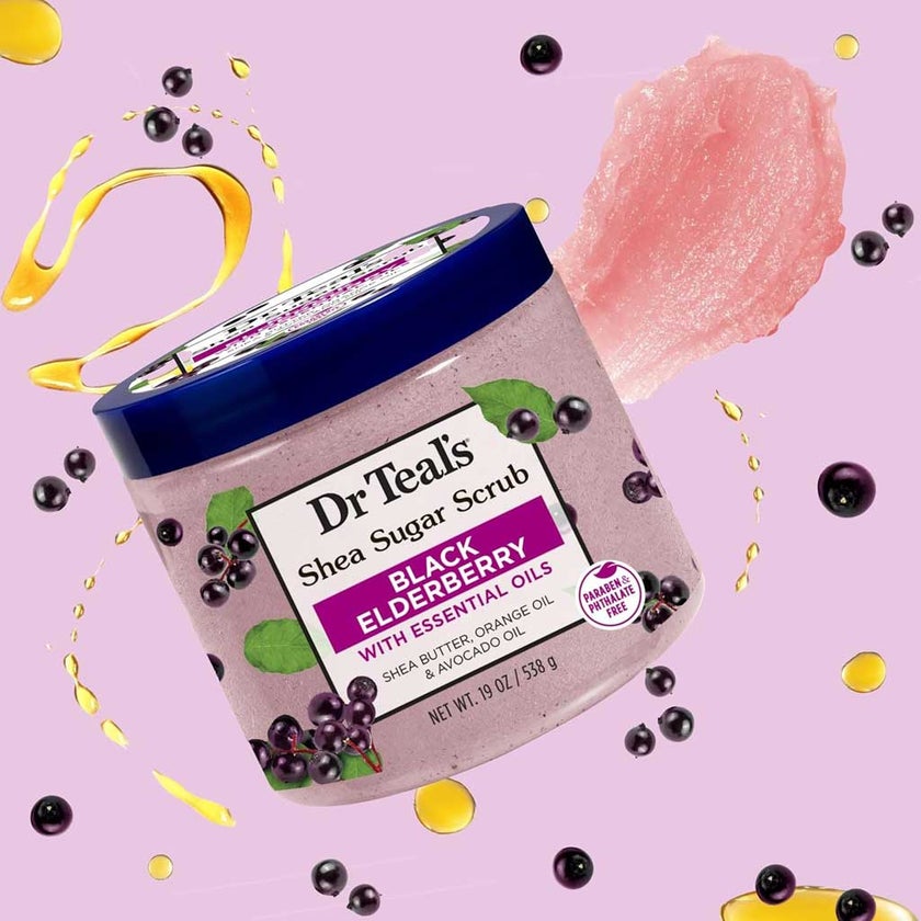 Dr Teal's Shea Sugar Black Elderberry Body Scrub 538g