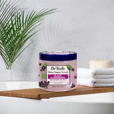 Dr Teal's Shea Sugar Black Elderberry Body Scrub 538g