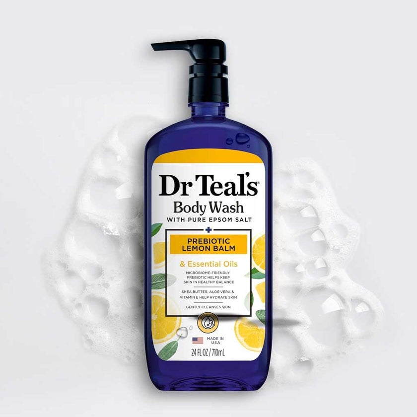 Dr Teal's Pure Epsom Salt Prebiotic & Lemon Balm Body Wash 710ml