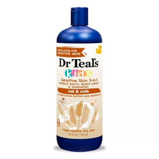 Dr Teal's Kids 3-in-1 Oat & Milk Bubble Bath, Body Wash & Shampoo 591ml