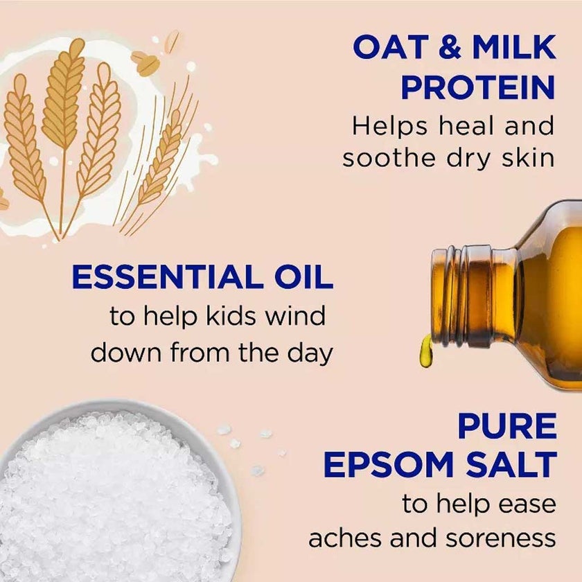 Dr Teal's Kids 3-in-1 Oat & Milk Bubble Bath, Body Wash & Shampoo 591ml