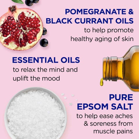 Dr Teal's Pure Epsom Salt Pomegranate & Black Currant Soaking Solution 1.36Kg