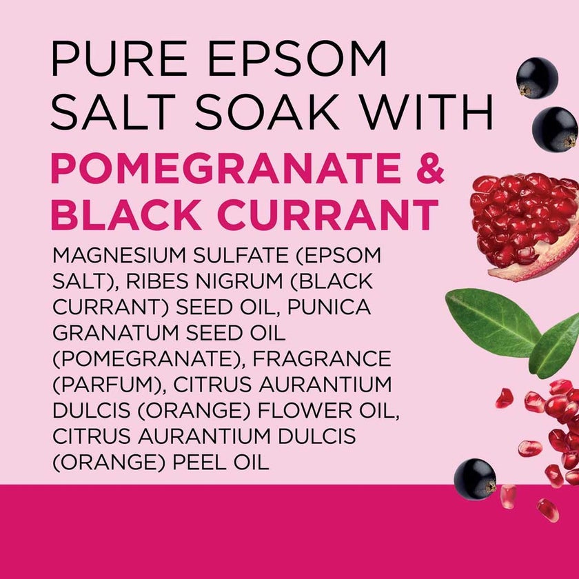 Dr Teal's Pure Epsom Salt Pomegranate & Black Currant Soaking Solution 1.36Kg