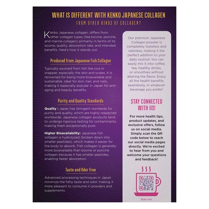 Kenko Japanese Fish Collagen With Hyaluronic Acid 180g