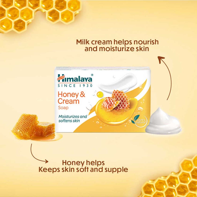 Himalaya Cream & Honey Nourishing Soap 125g, Pack of 6