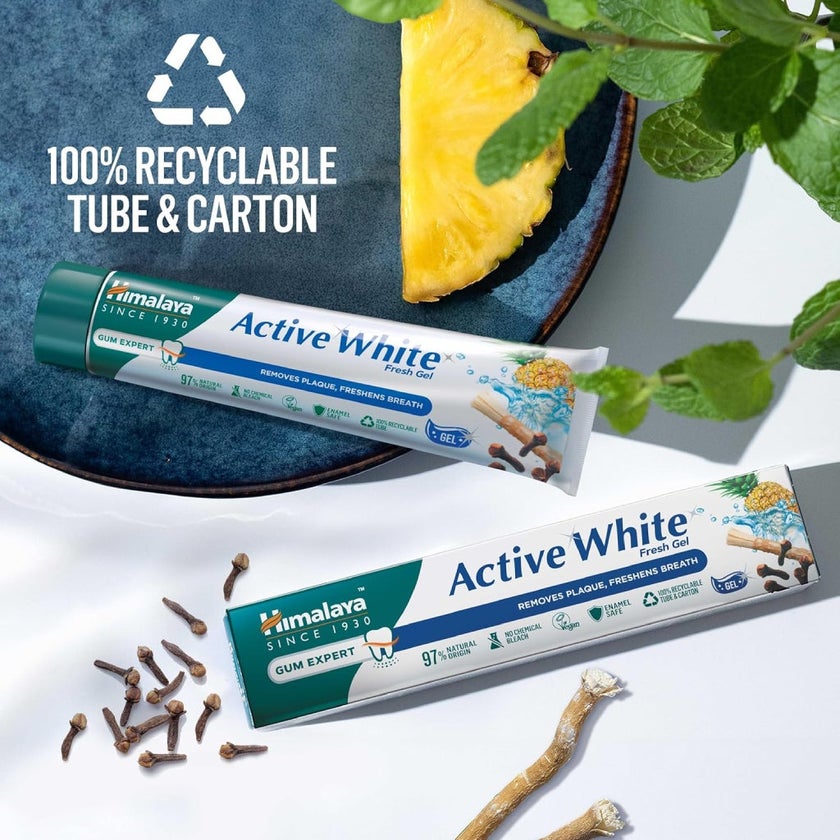 Himalaya Active White Fresh Gel Toothpaste 100ml, Pack of 2