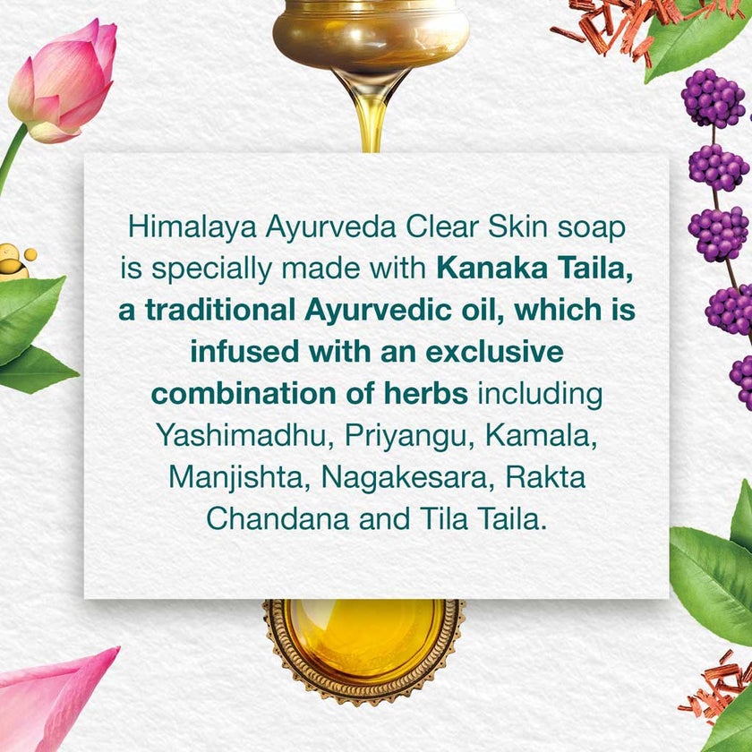 Himalaya Ayurveda Clear Skin Soap 125g, Pack of 4