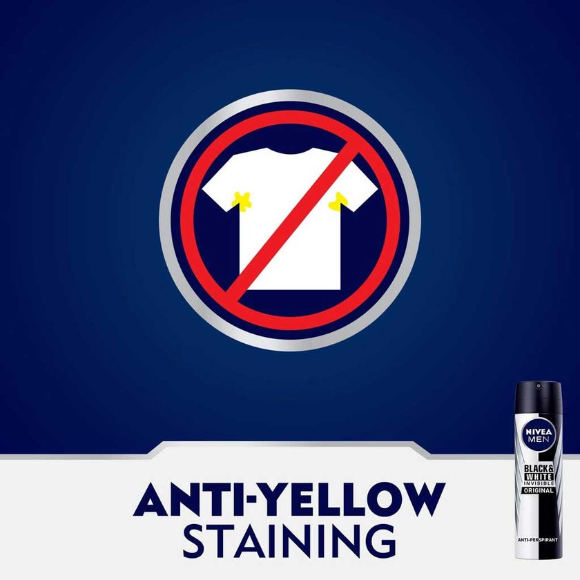 Nivea Men Black & White Deo Spray 150ml, Pack of 2
