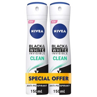 Nivea Women Black & White Deo Spray 150ml, Pack of 2