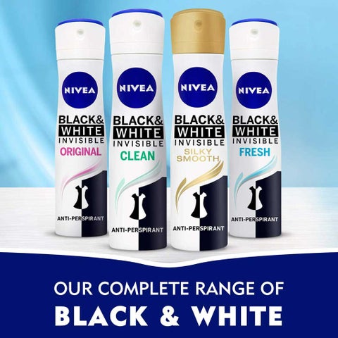 Nivea Women Black & White Deo Spray - 150ml x 2