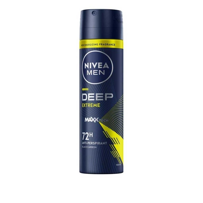 Nivea Men Deep Extreme Deo Spray 150ml, Pack of 2
