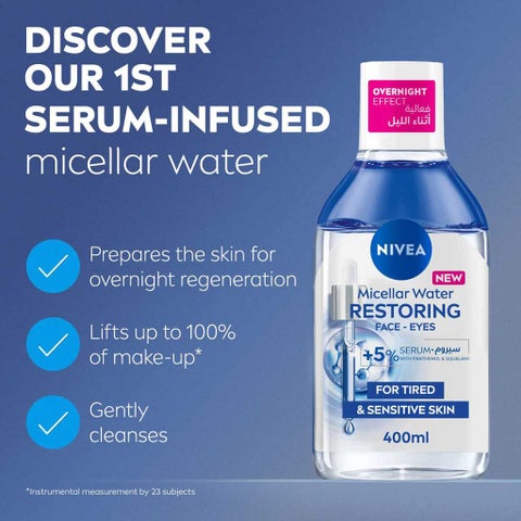 Nivea Restoring Micellar Water 400ml + Cotton Pads