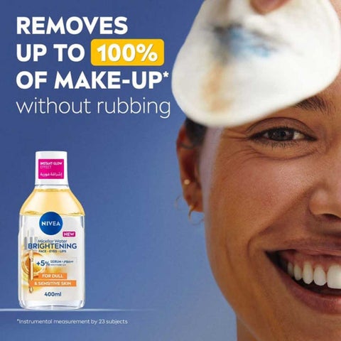 Nivea Brightening Micellar Water 400ml + Cotton Pads