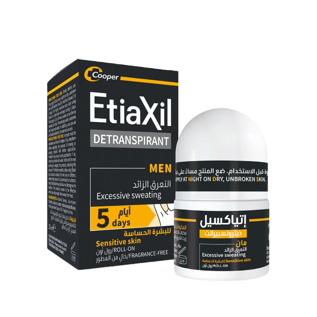 Etiaxil Detranspirant 5-Days Sensitive Underarm Excessive Sweating Roll ...