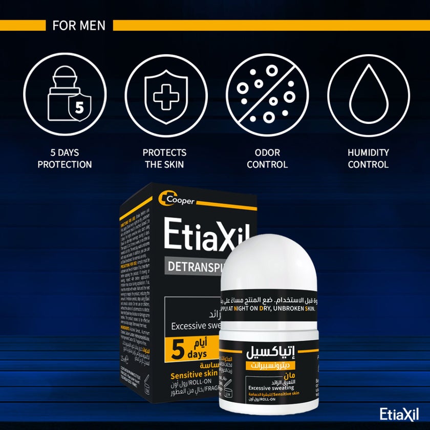 Etiaxil Detranspirant 5-Days Sensitive Underarm Excessive Sweating Roll-On 15ml