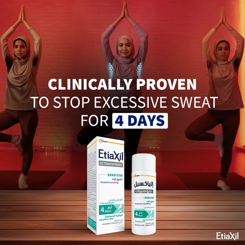 Etiaxil Detranspirant 4-Days Sensitive Hands & Feet Excessive Sweating Lotion 100ml