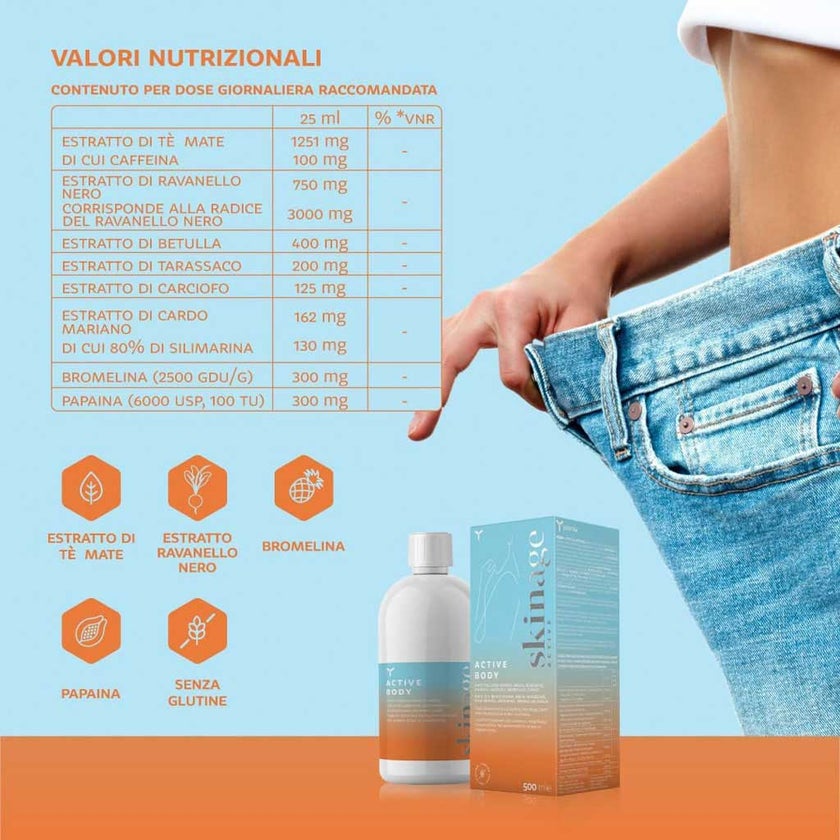 Skinage Active Body Detox Drinkable Liquid 500ml