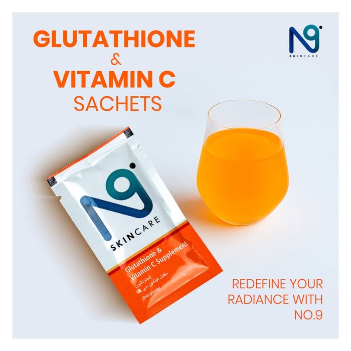 n9 skincare glutathione and vitamin c review Rowan Bioceuticals No.9 & Sachets 15g, Pack of 30's level serum features highly stable 25% vitamin C to visibly improve uneven tone N9 Glutathione & Vitamin C