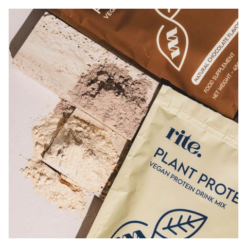 Rite Plant Protein Drink Mix Discovery - 6 Sachets (Vanilla + Chocolate)