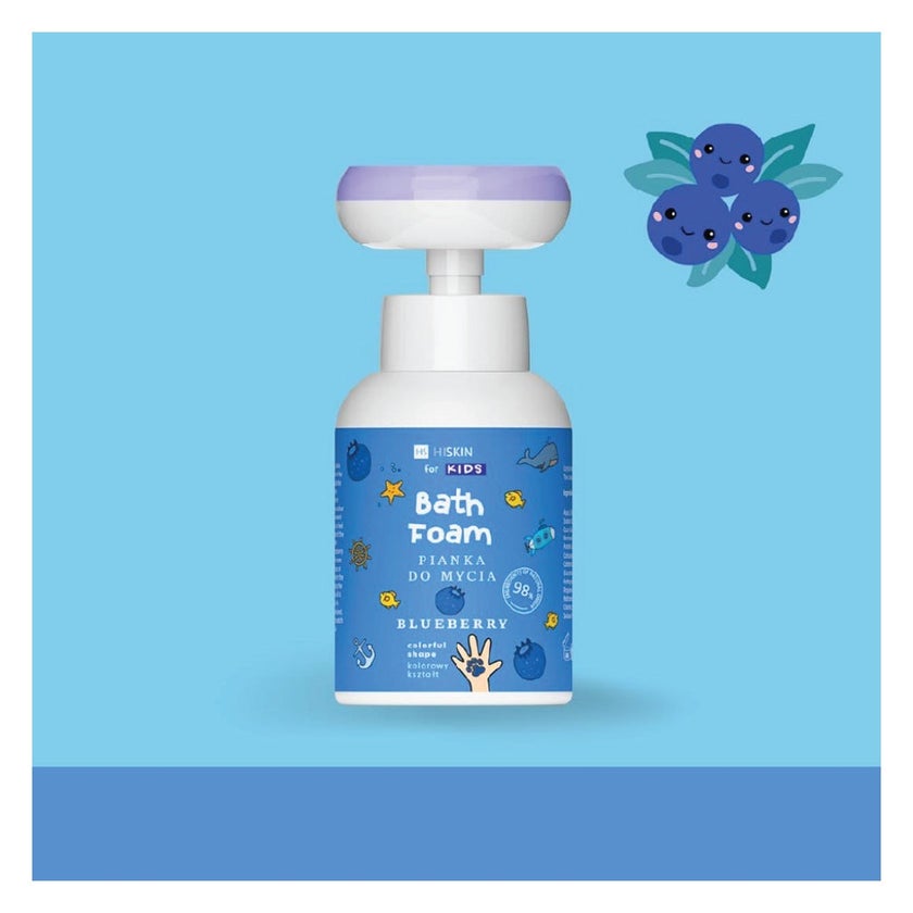Hiskin Blueberry Body Bath Foam For Kids 300ml